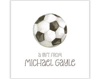 PRINTABLE Soccer Personalized Gift Tag, Printable Editable Template (PDF Download