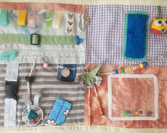 Fidget Blanket, Dementia Blanket, Alzheimer Blanket, Sensory Blanket, busy blanket, activity blanket, lap blanket, fidgeting activities