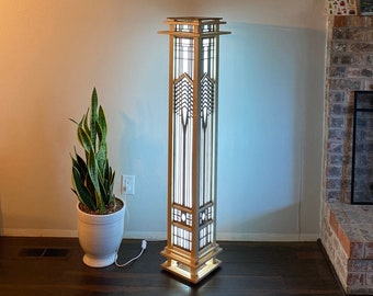 Tree of Life Frank LLoyd Wright inspired Tower/Floor Lamp
