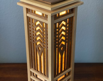 Tree of Life Frank LLoyd Wright inspired table lamp, desk lamp, home office lamp