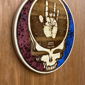 Dead Head Stealie With Jerry Hand Wall Art - Etsy