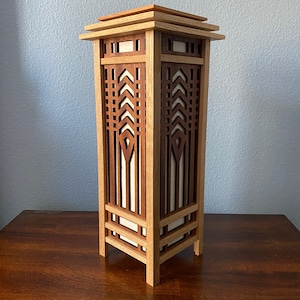 Tree of Life, Frank Lloyd Wright inspired table lamp, Wedding or Housewarming Gift, Craftsman Bungalow Home