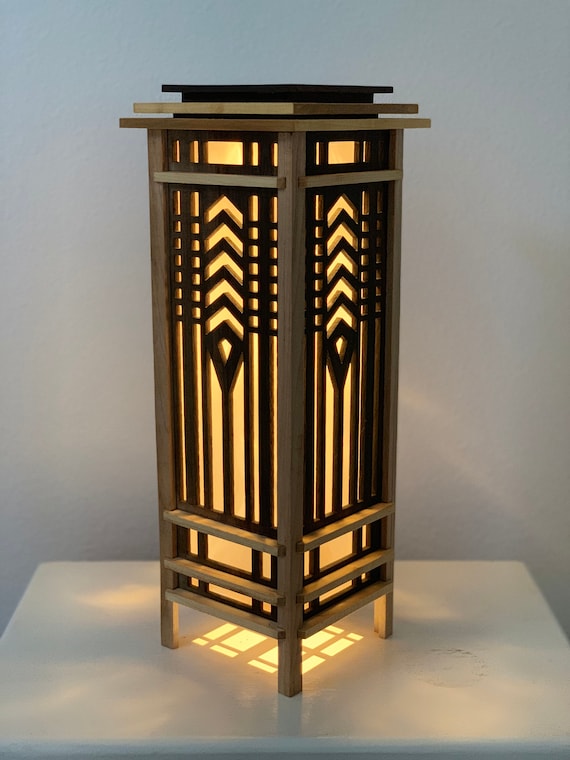 frank lloyd wright style table lamps