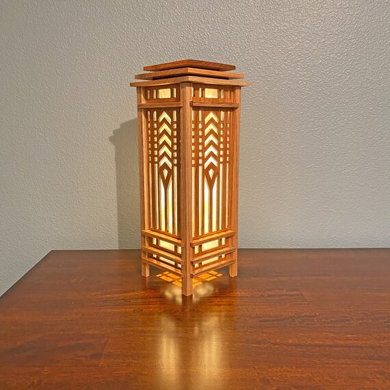 Tree Of Life Frank Lloyd Wright Inspired Table Lamp Cherry Hong Kong Tree Of Life Frank Lloyd Wright, Frank Lloyd Wright Bedside Lamps