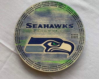 Seattle Seahawks custom Cribbage Board, Round 3 player