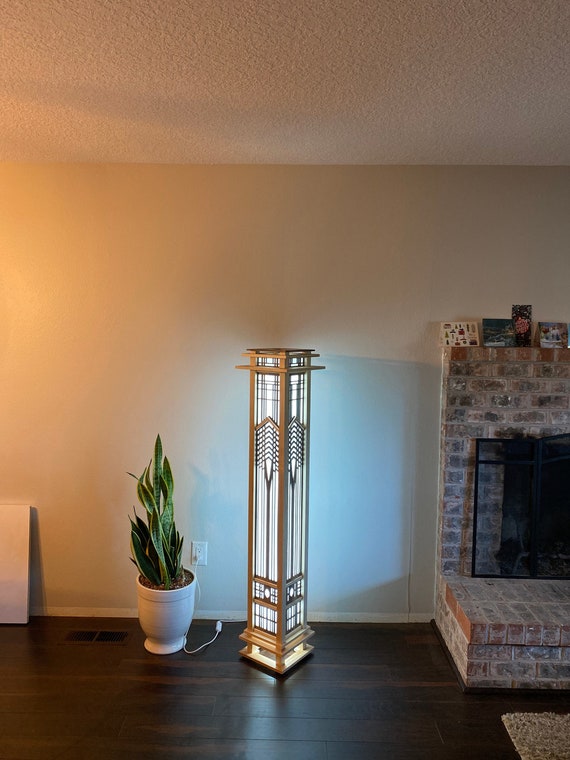 Tree of Life Frank Lloyd Wright Inspired Tower floor Lamp Etsy UK