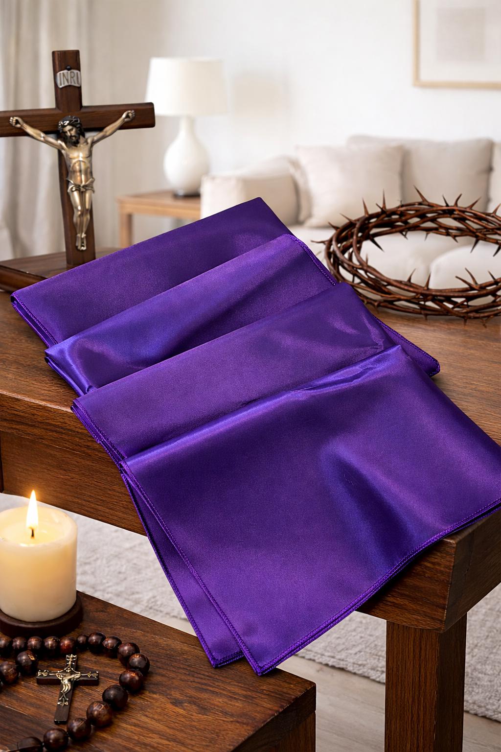 Purple Lenten Cloths (set of 4): Passiontide Home Altar Veiling - Etsy
