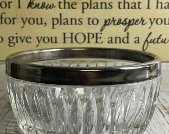 Silver and Crystal  Bowl for Mass Play , Holy Water Bowl, Font, Mass kit , Montessori, Catechesis of the good Shepherd