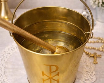 Children's Mass Play Set: Aspergillum & Holy Water Bucket