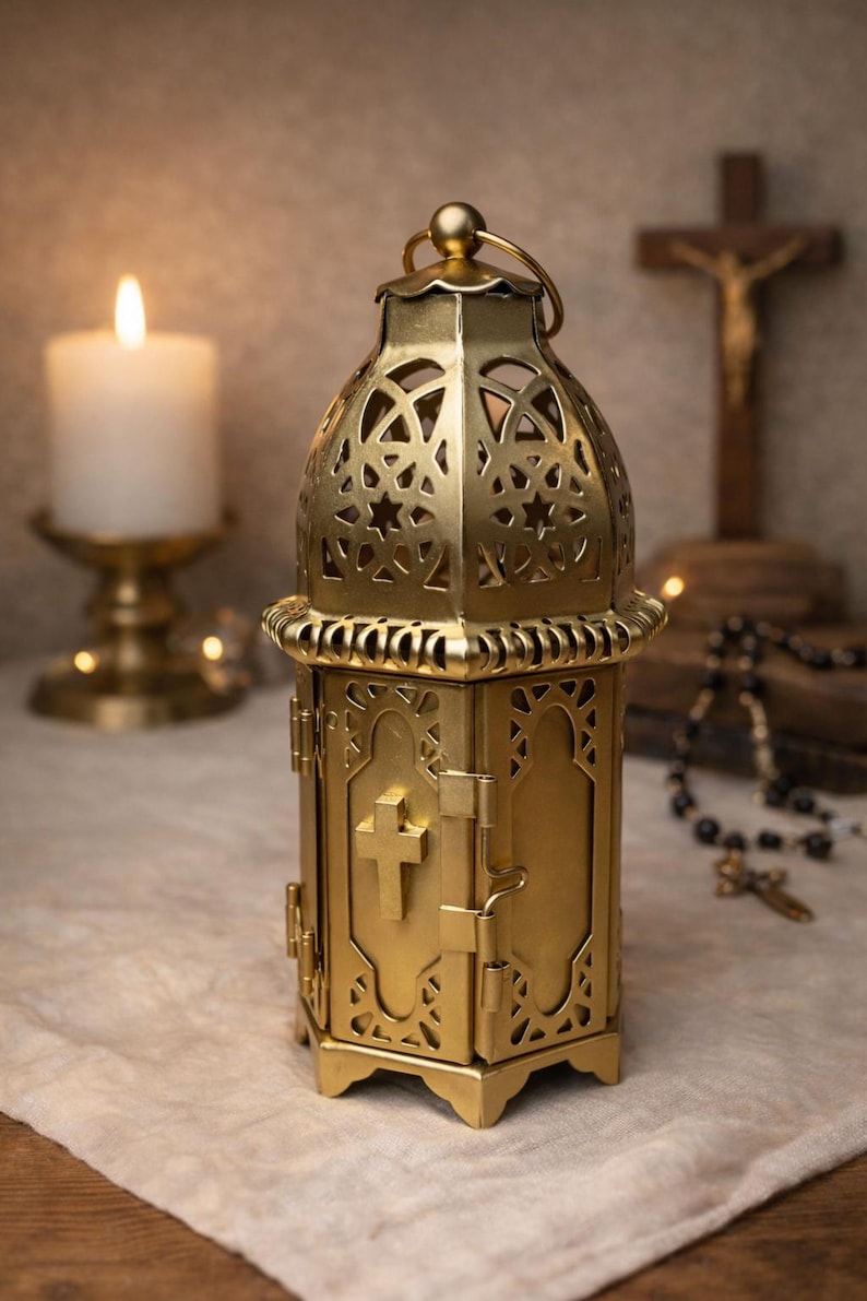 Miniature Tabernacle Catholic Desk Decor Eucharistic Devotional Home Altar Prayer Space Catholic Gift First Communion Confirmation image 2