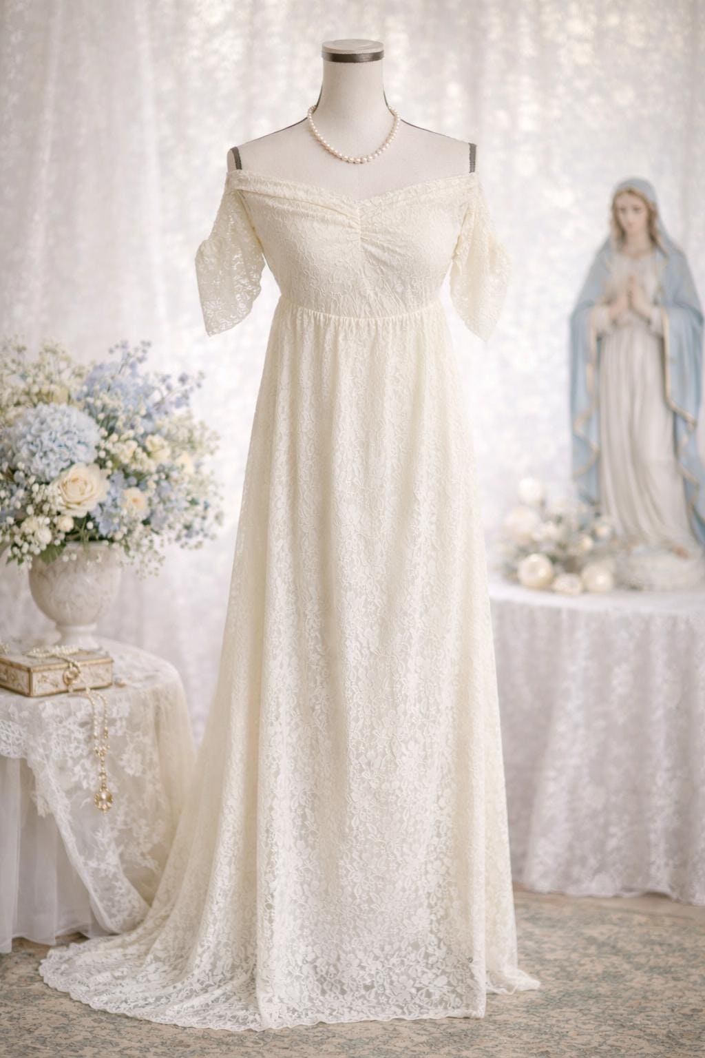 sachin and babi light blue dress White Engagement Dress for Photos