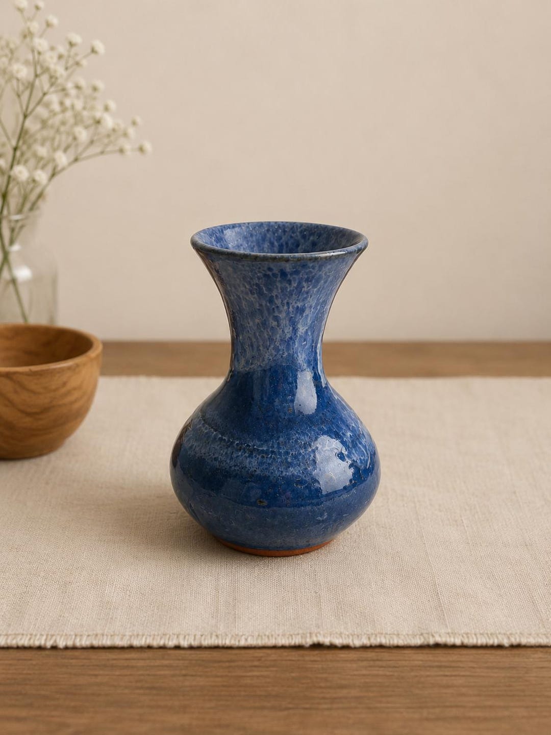 Blue Pottery Bud Vase – Handmade Ceramic Vase in Deep Cobalt Blue ...