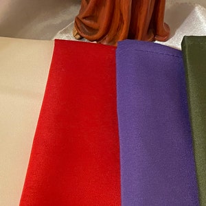 Liturgical colored cloths for home altar , prayer table , mass kit , atrium , Catechesis of the Good Shepherd , Catholic Mass Play