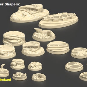 STL - The Glade of the Matter Shapers Bases. 3d Printing Designs. Eldar, Space Elves Round Bases Set for Wargames