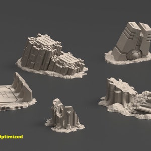 STL - The Ruins of Karnac. 3d Printing Designs Bundle. Ancient Alien Egypt and Necron. Terrain and Scenery for Wargames