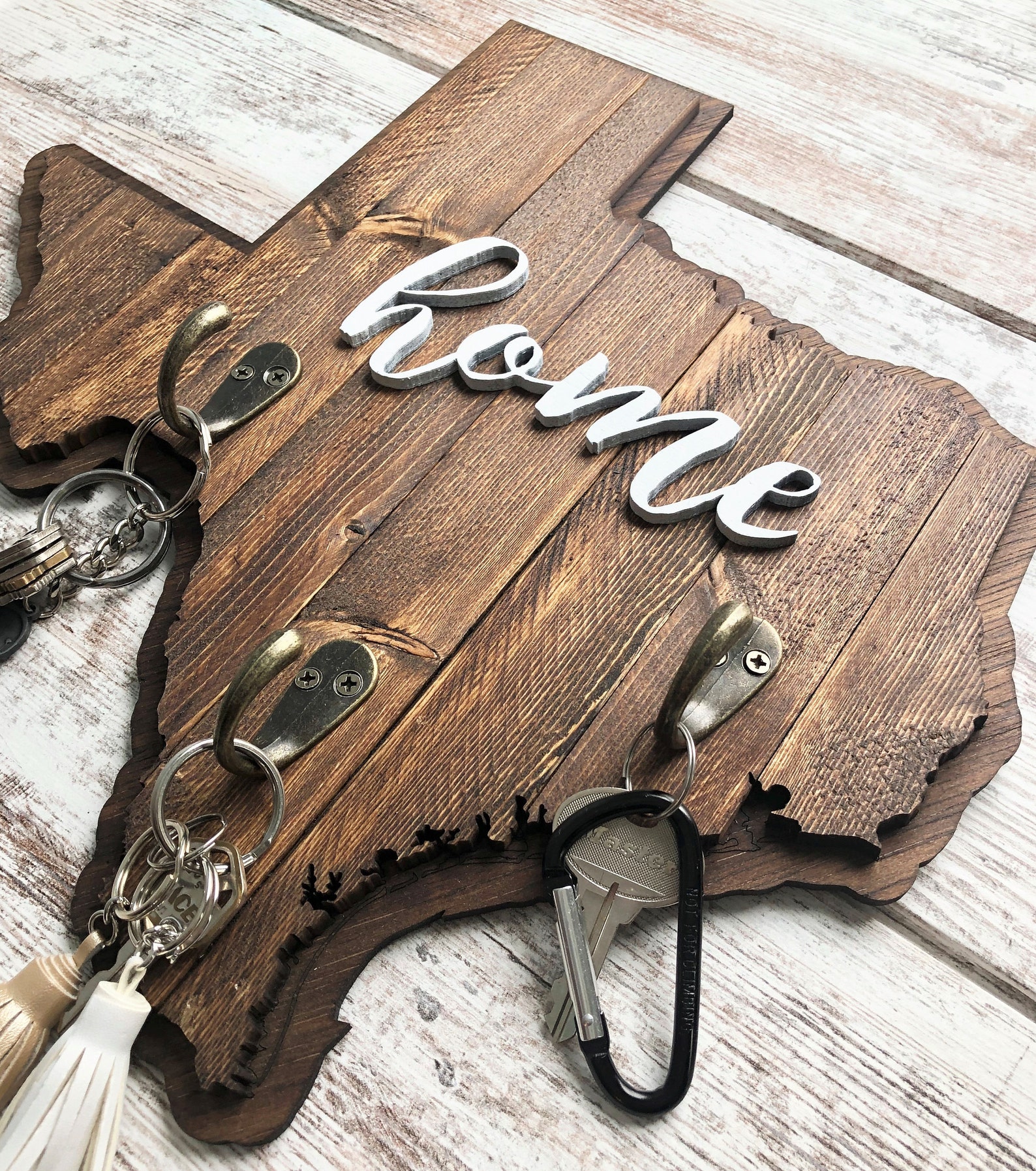 Key Holder for Wall Texas Key Hanger Texas Key Holder Etsy