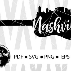 Nashville Guitar Svg&#39;, Nashville Svg, Svg, Nashville Pride Svg, Nashville County Music Svg, funciona muy bien con todas las máquinas de corte