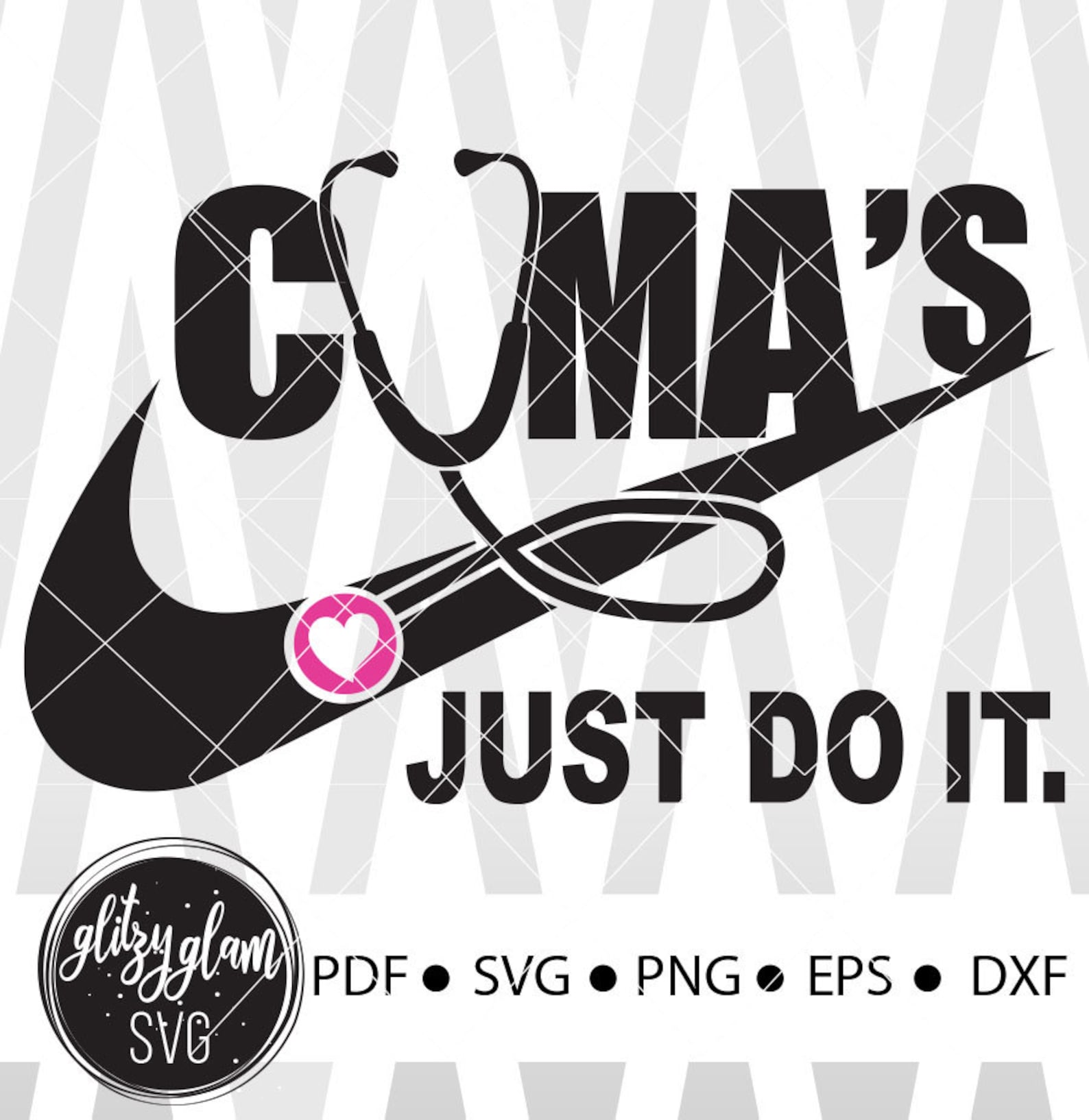 Download CMA's Just Do It Svg Nurse Silhouette Cricut Cut Files | Etsy