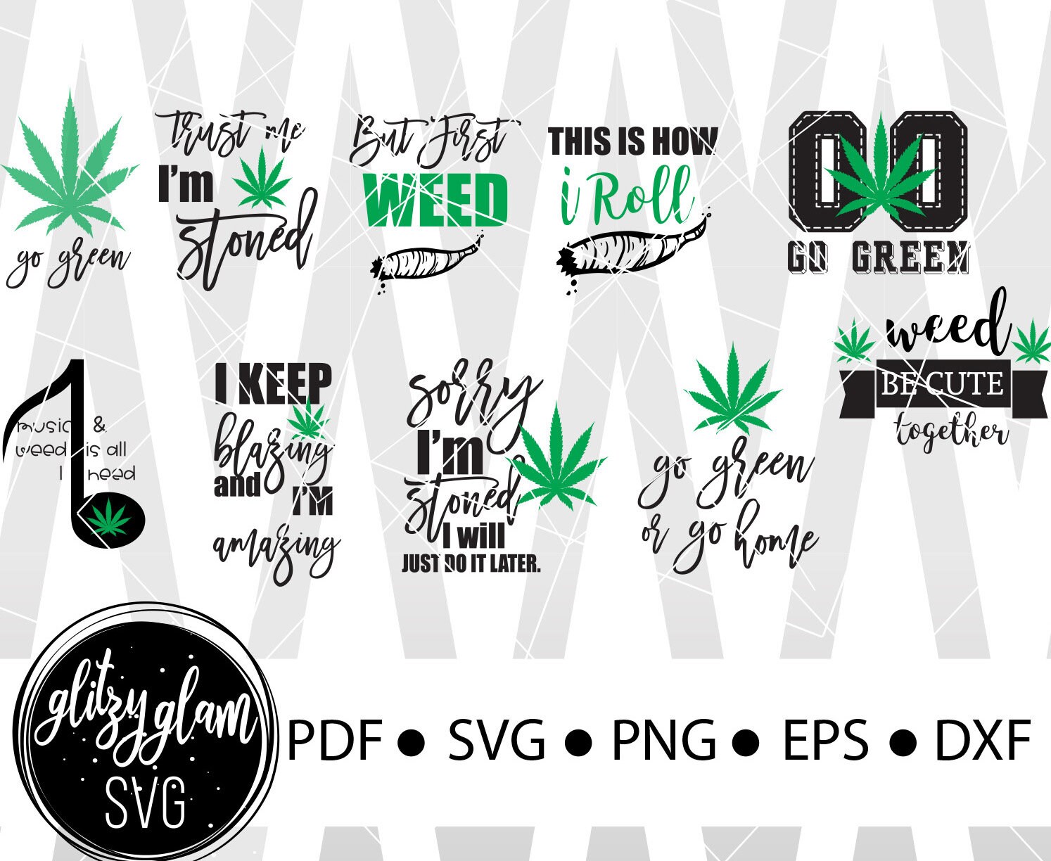 Download Weed Bundle Svg Weed Svg Glam Weed Bundle Svg Weed Vectors ...