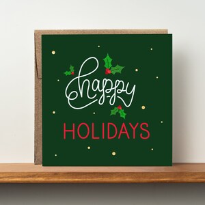 Tarjeta de Navidad de vacaciones felices - Tarjeta de Navidad tradicional - Tarjeta de Navidad de distancia social - Tarjeta de Navidad feliz - Tarjeta familiar de Navidad