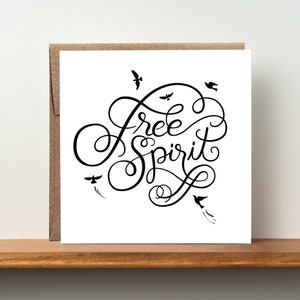 Mothers Day Card - Free Spirit Card - Card for Her - Free Birds - Bird Card - Friendly Card - Free Spirited Person - Blank Greeting Card