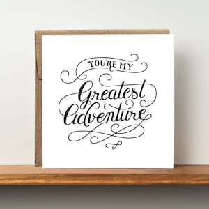 Cartão da Maior Aventura - Cartão de aventura de casamento - Cartão de viagem - Cartão de amor de aniversário - Cartão de amor e viagem - Cartão para esposa - para marido