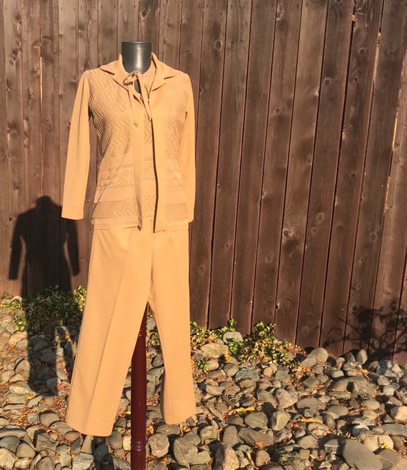 70s Brown Pant Suit