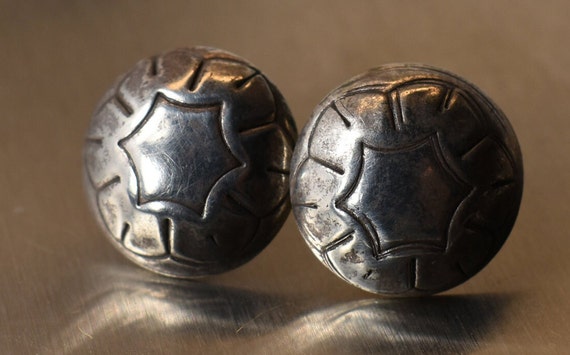 Sterling Dome Star Concho Post Earrings Southwest… - image 7