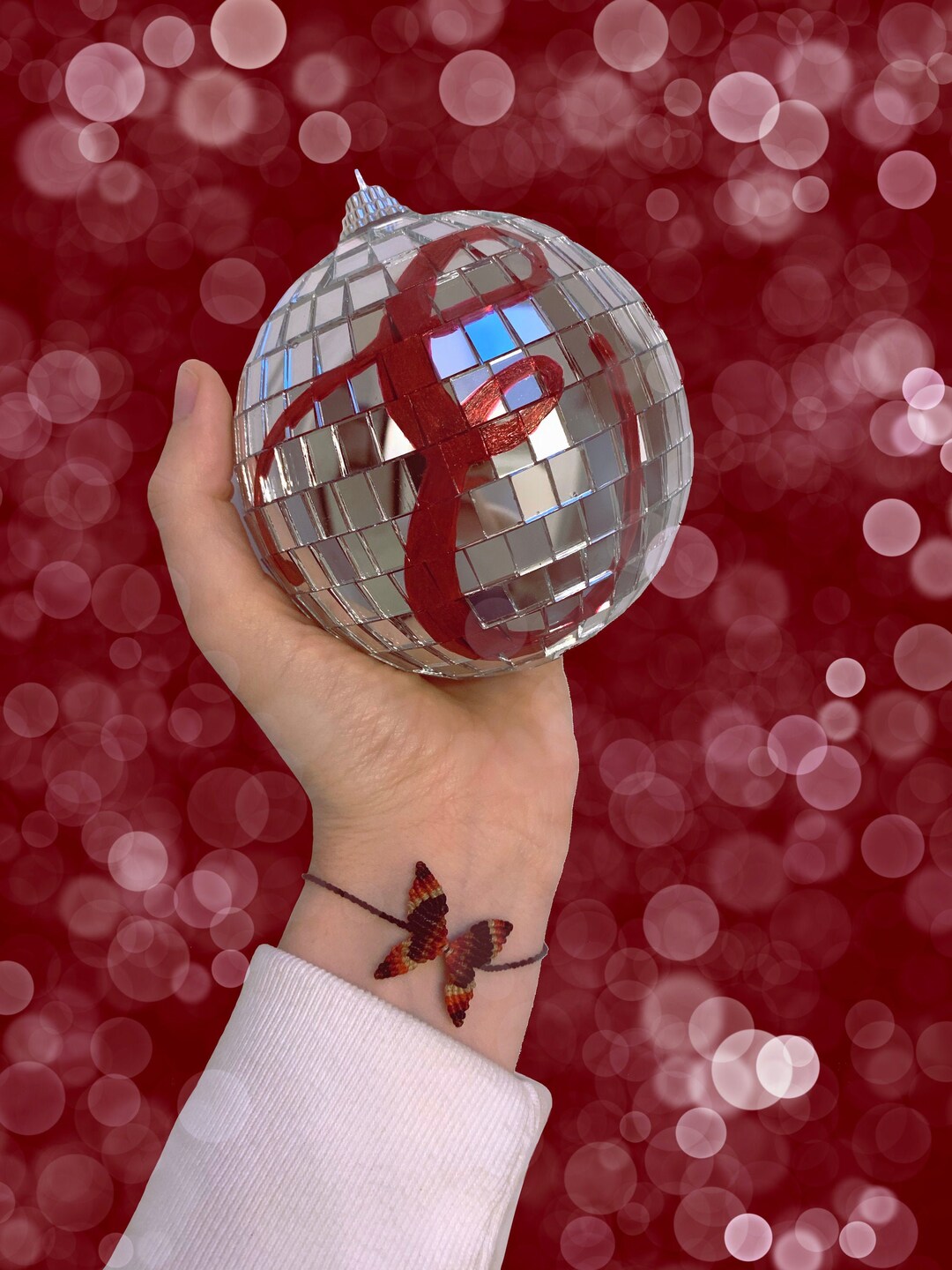 Personalized Disco Ball Ornament Custom Mirror Ball Christmas Gift and