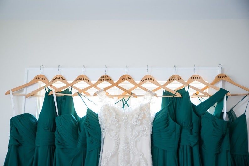 Personalized Hangers Wedding, Bridal Party, Sorority, Newborn image 1