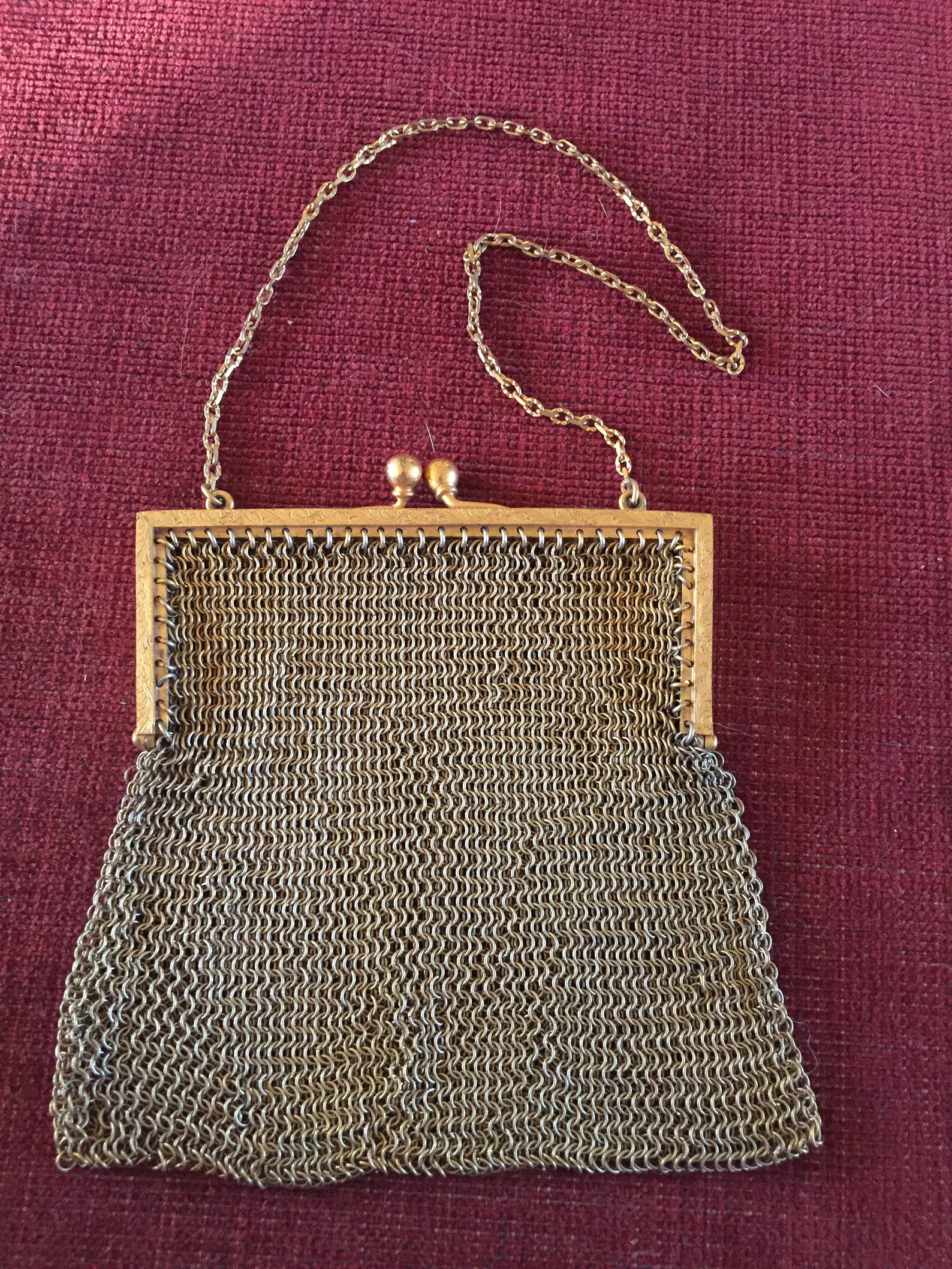 vintage chain link purse