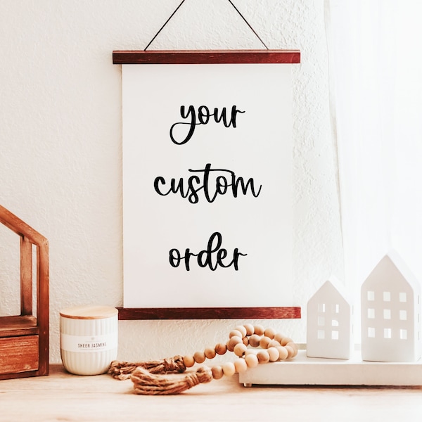 Custom Canvas Sign, Canvas Wall Art Custom, Hanging Canvas Signs, Personalized Wall Décor, Custom Quote, Custom Canvas