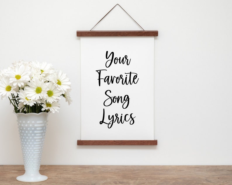 Song Lyrics Wall Art Song Lyrics Print on Canvas Cotton Etsy