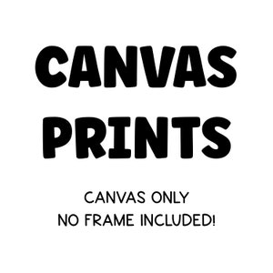 Additional Canvas Prints - No frame included.  (Does not include custom or personalized prints.)