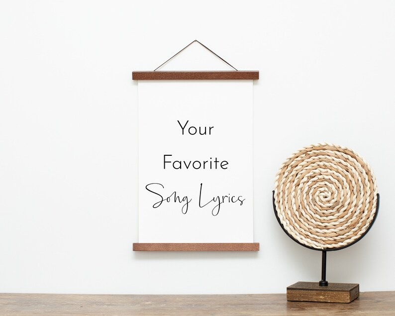 Song Lyrics Wall Art Song Lyrics Print on Canvas Cotton Etsy