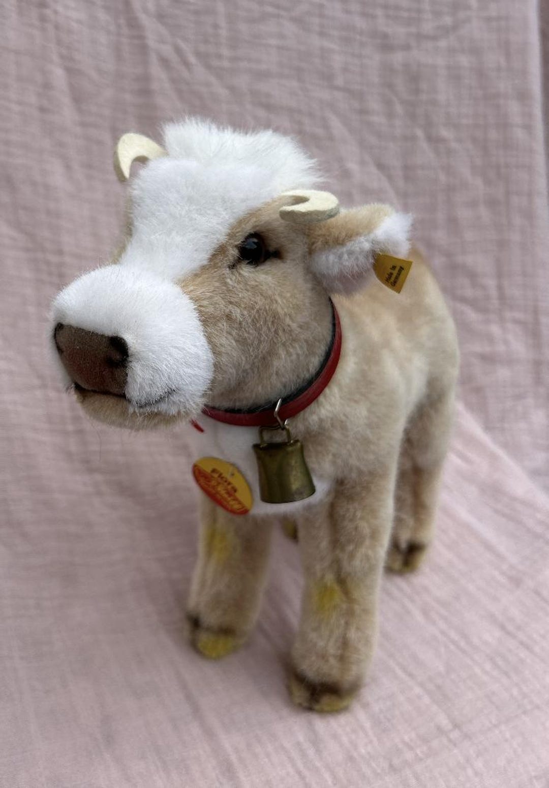 Steiff Cow- Flora- Red Leather Collar and Cowbell - Etsy