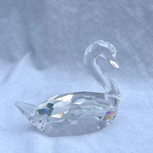 Vintage Swarovski Crystal Swan Collectible