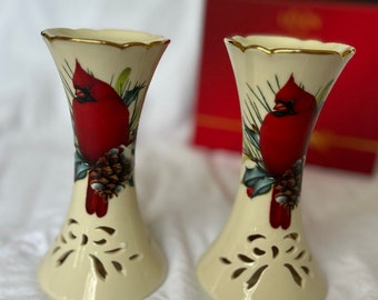 Juego de 2 candelabros perforados Wintertime de Lenox