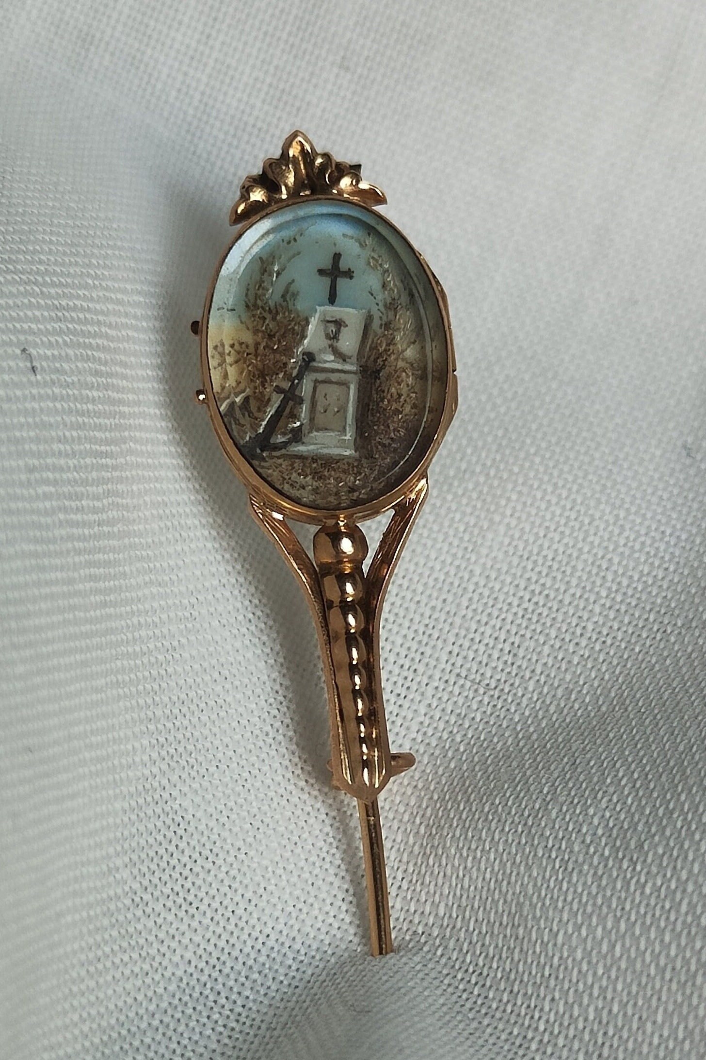 Georgian Pearl & Hair Locket Lace Pin Brooch – Butter Lane Antiques