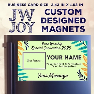 Custom Designed Magnets - 2025 Special Convention &quot;Pure Worship&quot; Business Card Size