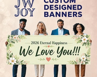 Custom Designed Vinyl Banners - 2026 Eternal Happiness International and Regional Convention