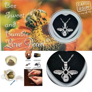 BEE Pendants with Necklace Wish Pearl Kit Set