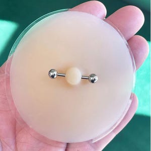 Non-adhesive silicone nipple covers with Nipple Piercings