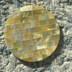 Handcrafted Mother of Pearl Coasters – Natural Shell Mosaic Table Accessory