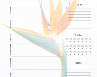 Bird of Paradise Weekly Planner
