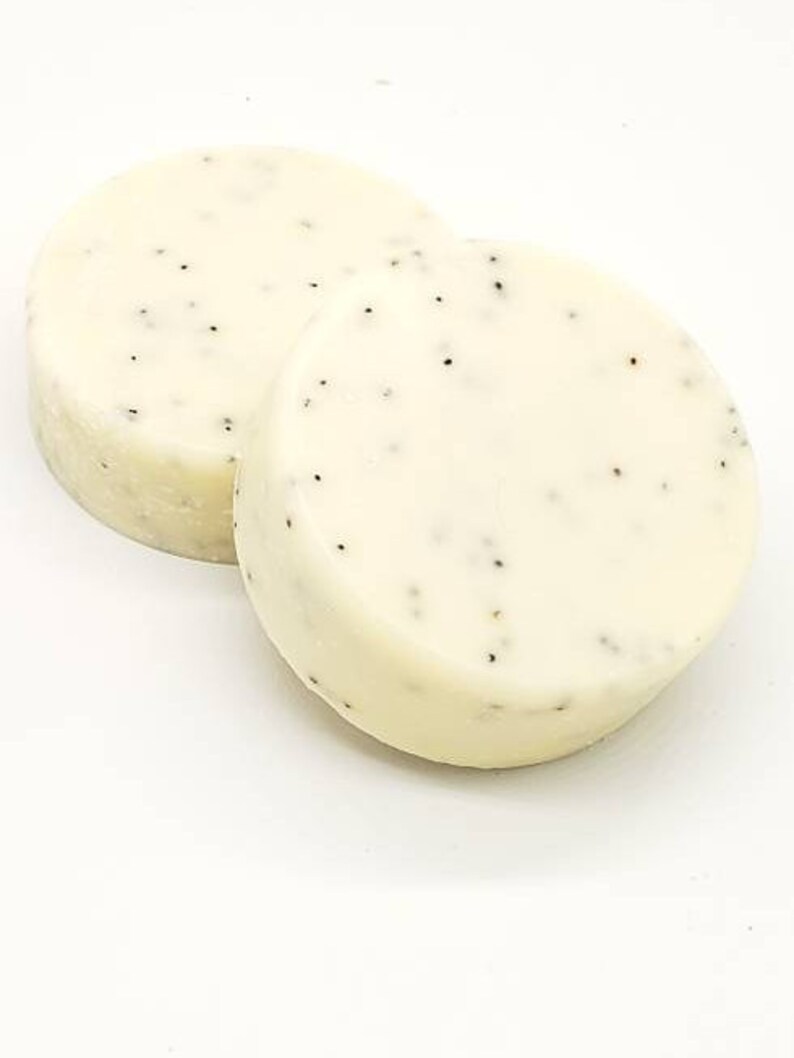 Poppy Menthol Round Homemade Soap Cold Process Soap Artisan image 0