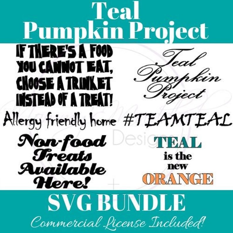 Teal Pumpkin Project SVG Bundle Halloween Decor Non-food - Etsy