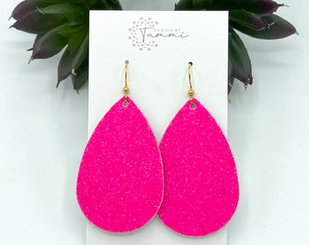 SINGLE Bubblegum Pink Glitter Earring