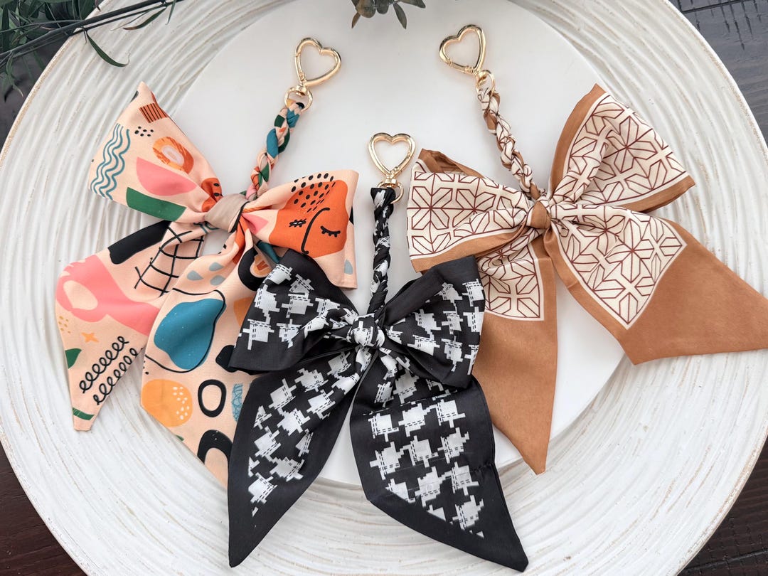 Backpack Key Chain Purse, Hand Bag, Tote, Backpack, Key Chain, Bow Scarf, Black, Blue ...