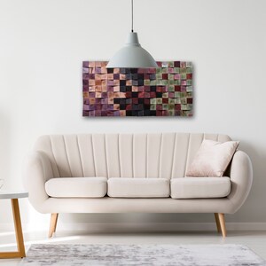 Wood Wall Art Mosaic Wall Art Living Room Decor - Etsy